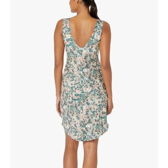 Prana S Dress Pearl Isa Stretch V Neck Shelf Bra Sleeveless Knee Length Stretch - Picture 2 of 10